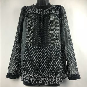 Daniel Rainn Sheer Long Sleeve Blouse